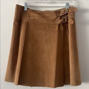 illia tan suede skirt from Bergdorf Goodman